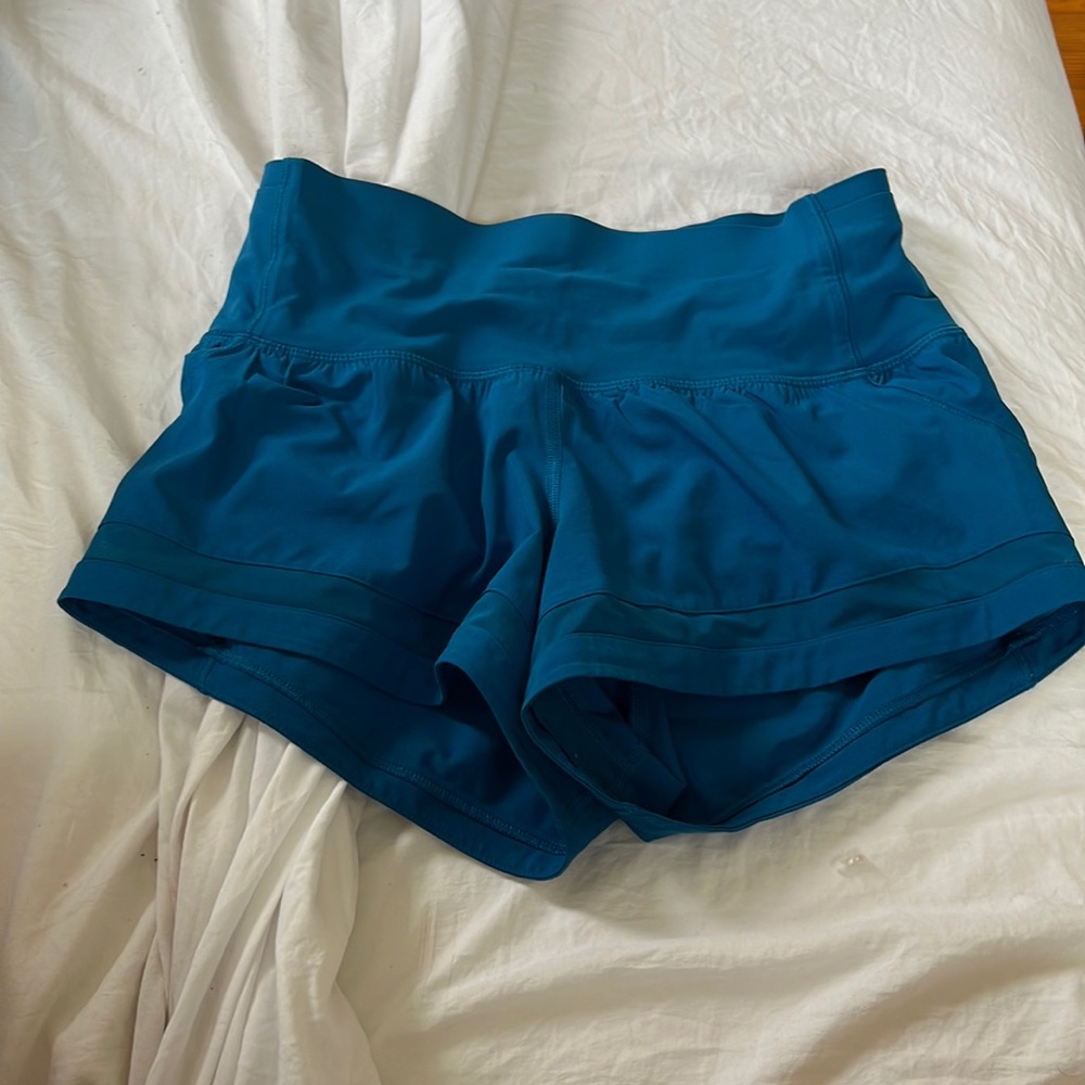 Blue/aqua lululemon shorts